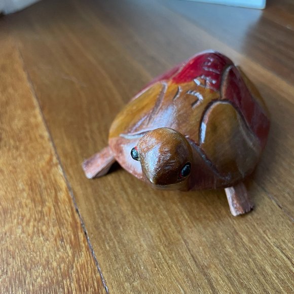 Hand crafted Wood Jamaica Turtle Souvenir - Picture 3 of 6